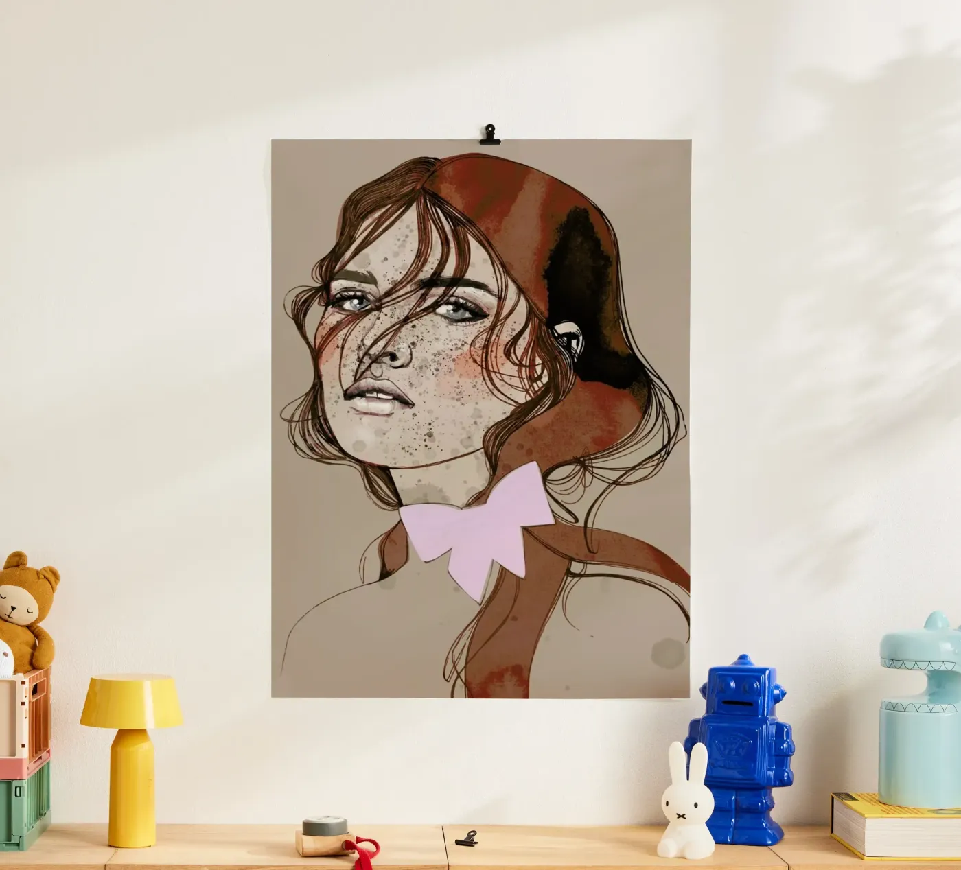 Freckles Red poster van Agnes KR Patience