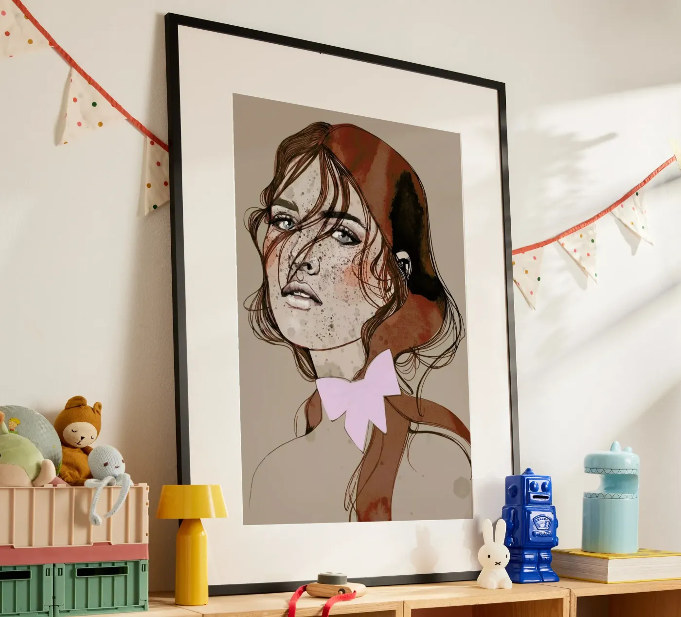 Freckles Red poster van Agnes KR Patience