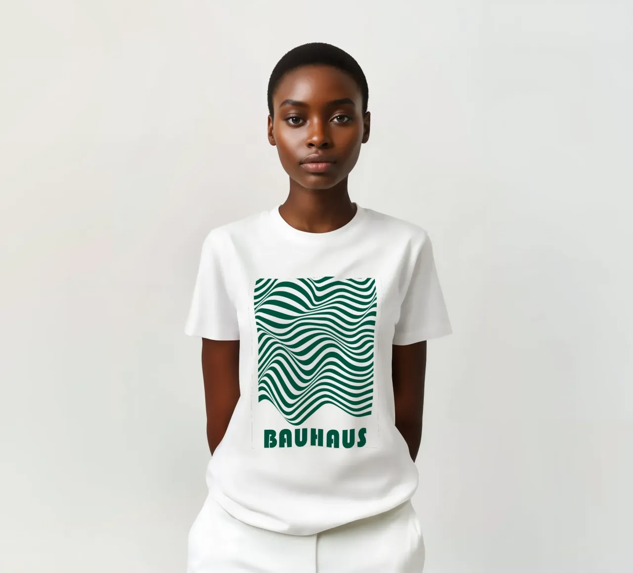 Bauhaus Waves | Abstract Line Poster t-shirt by Studio Vibe