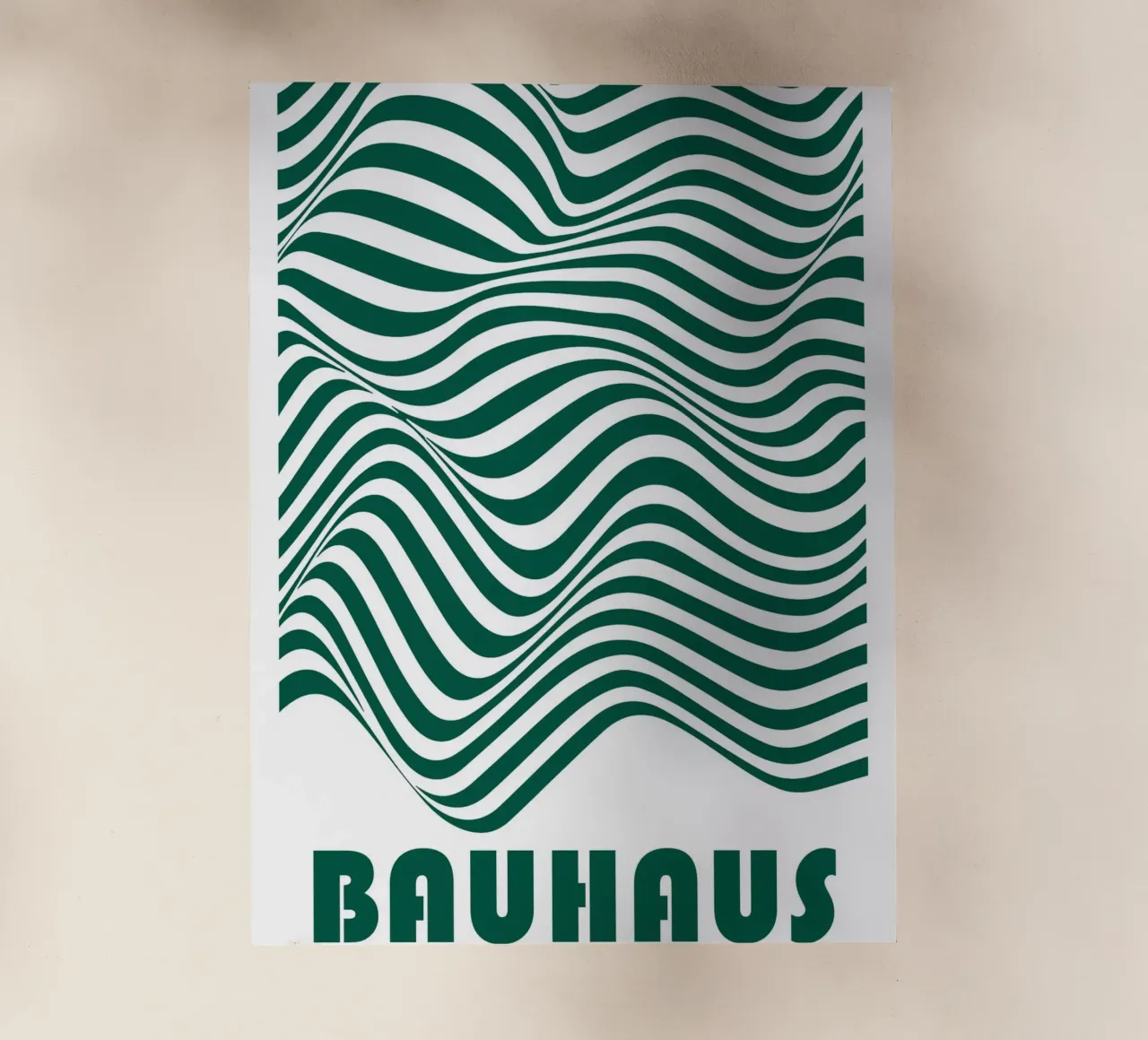 Bauhaus Waves | Póster de líneas abstractas lámina retroiluminada de Studio Vibe