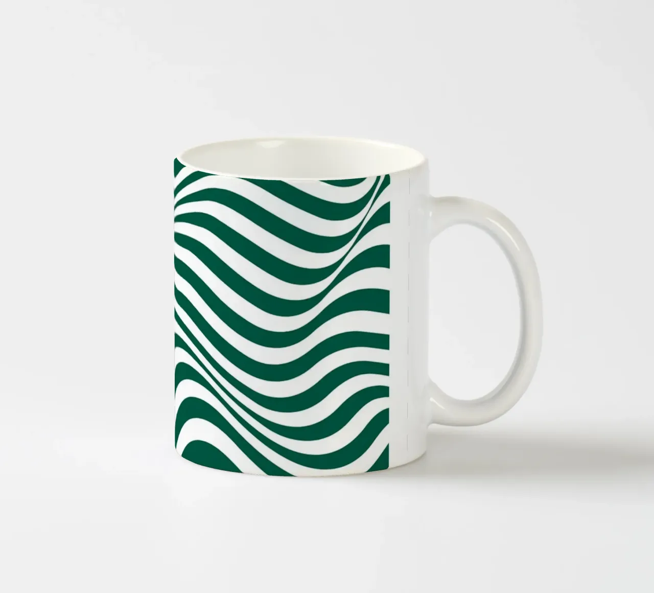 Bauhaus Waves | Poster linea astratta tazza in ceramica da Studio Vibe