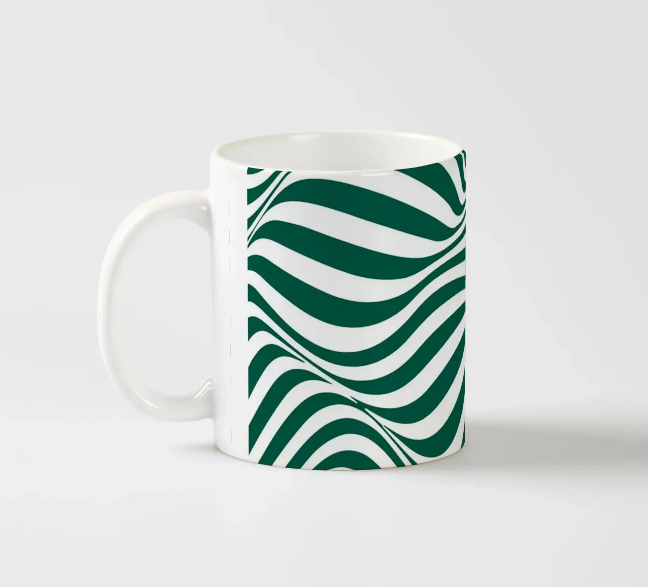 Bauhaus Waves | Poster linea astratta tazza in ceramica da Studio Vibe
