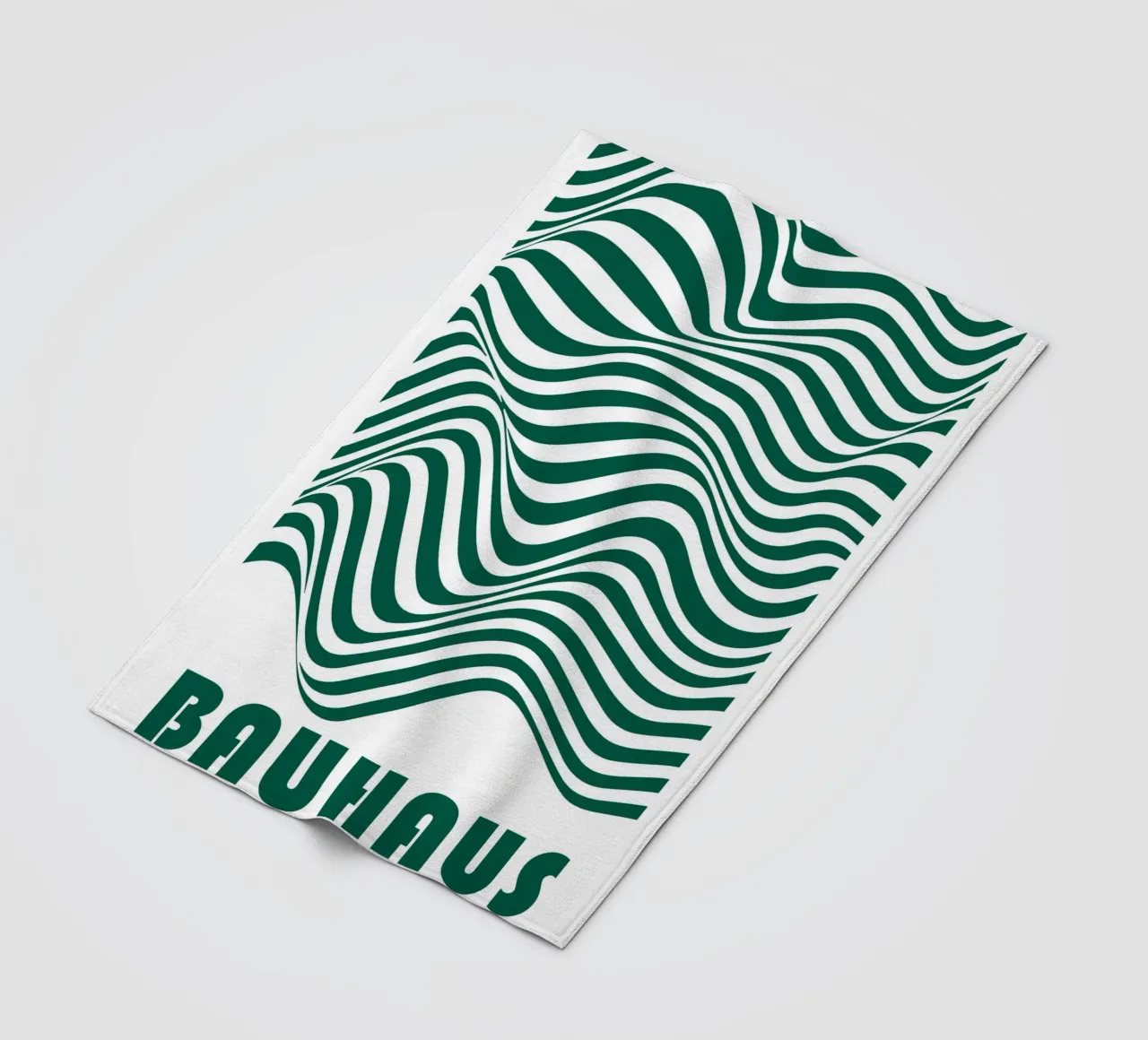 Bauhaus Waves | Poster linea astratta coperta in pile da Studio Vibe