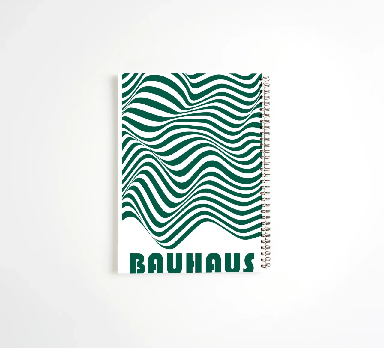Bauhaus Waves | Abstract Line Poster spiral notebook by Studio Vibe