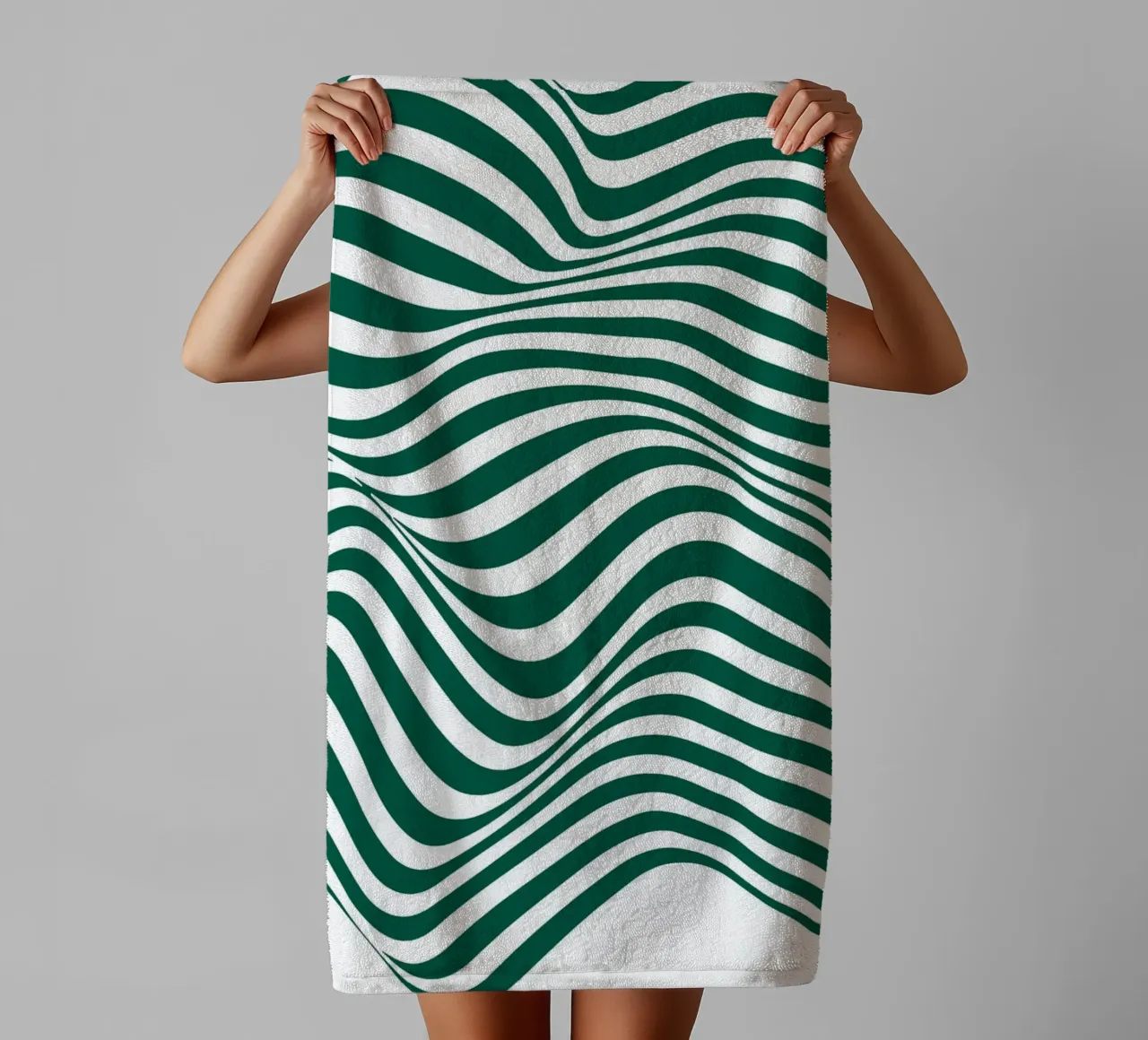 Bauhaus Waves | Abstract Line Poster towel by Studio Vibe