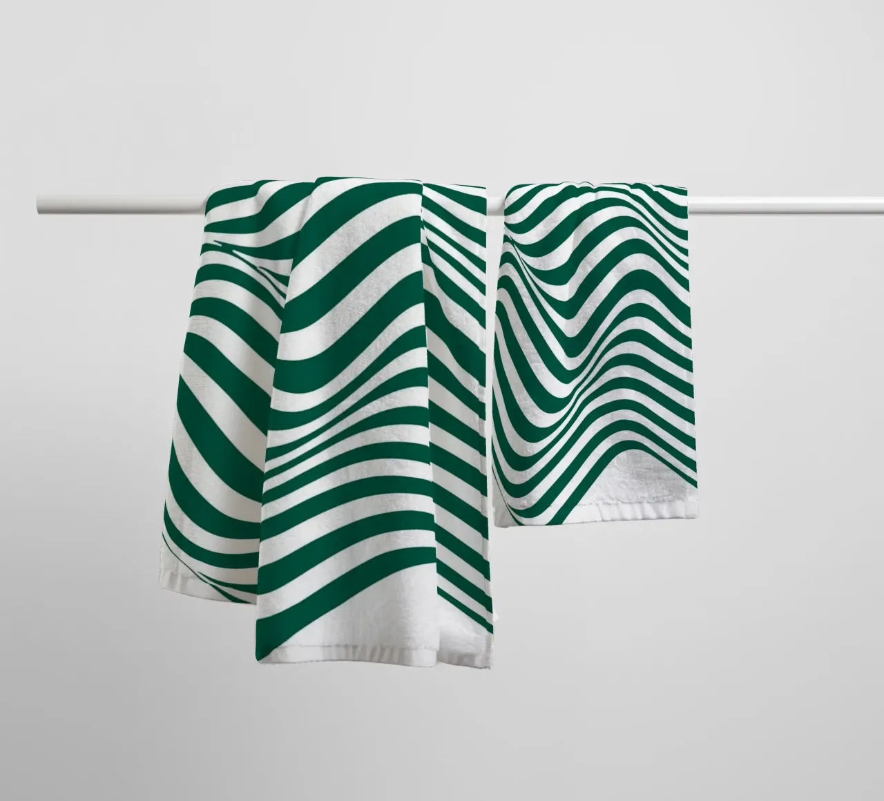 Bauhaus Waves | Abstract Line Poster towel by Studio Vibe