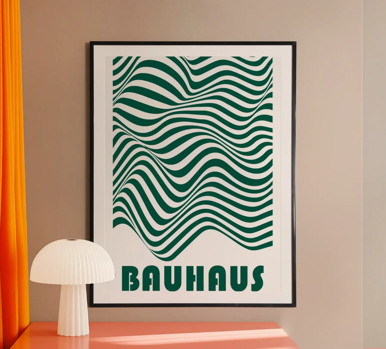 Bauhaus Waves | Poster linea astratta carta hahnemühle da Studio Vibe