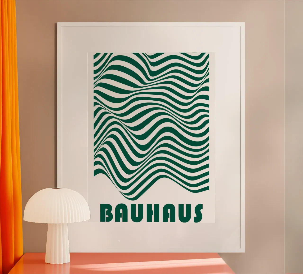 Bauhaus Waves | Poster linea astratta carta hahnemühle da Studio Vibe