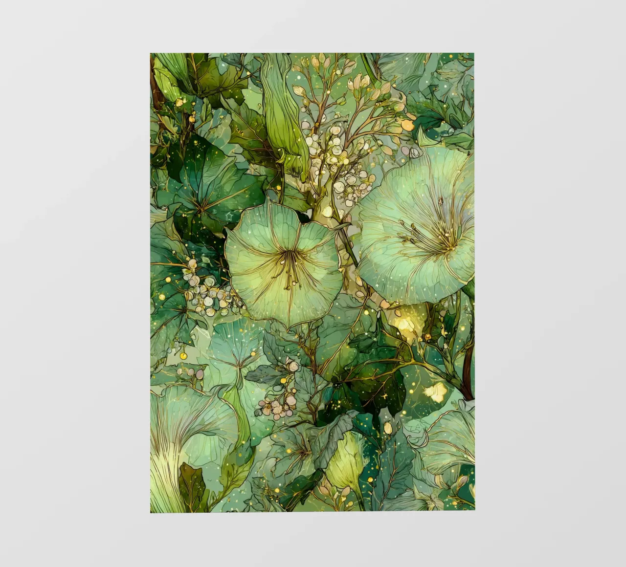 Fiori verdi telo in pvc da Justyna Jaszke JBJart