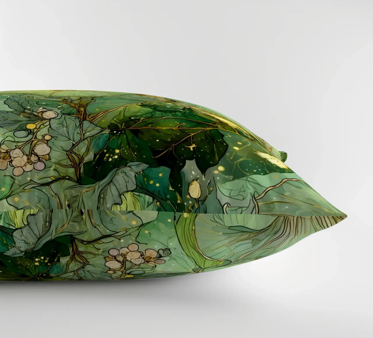 Fiori verdi cuscino da Justyna Jaszke JBJart