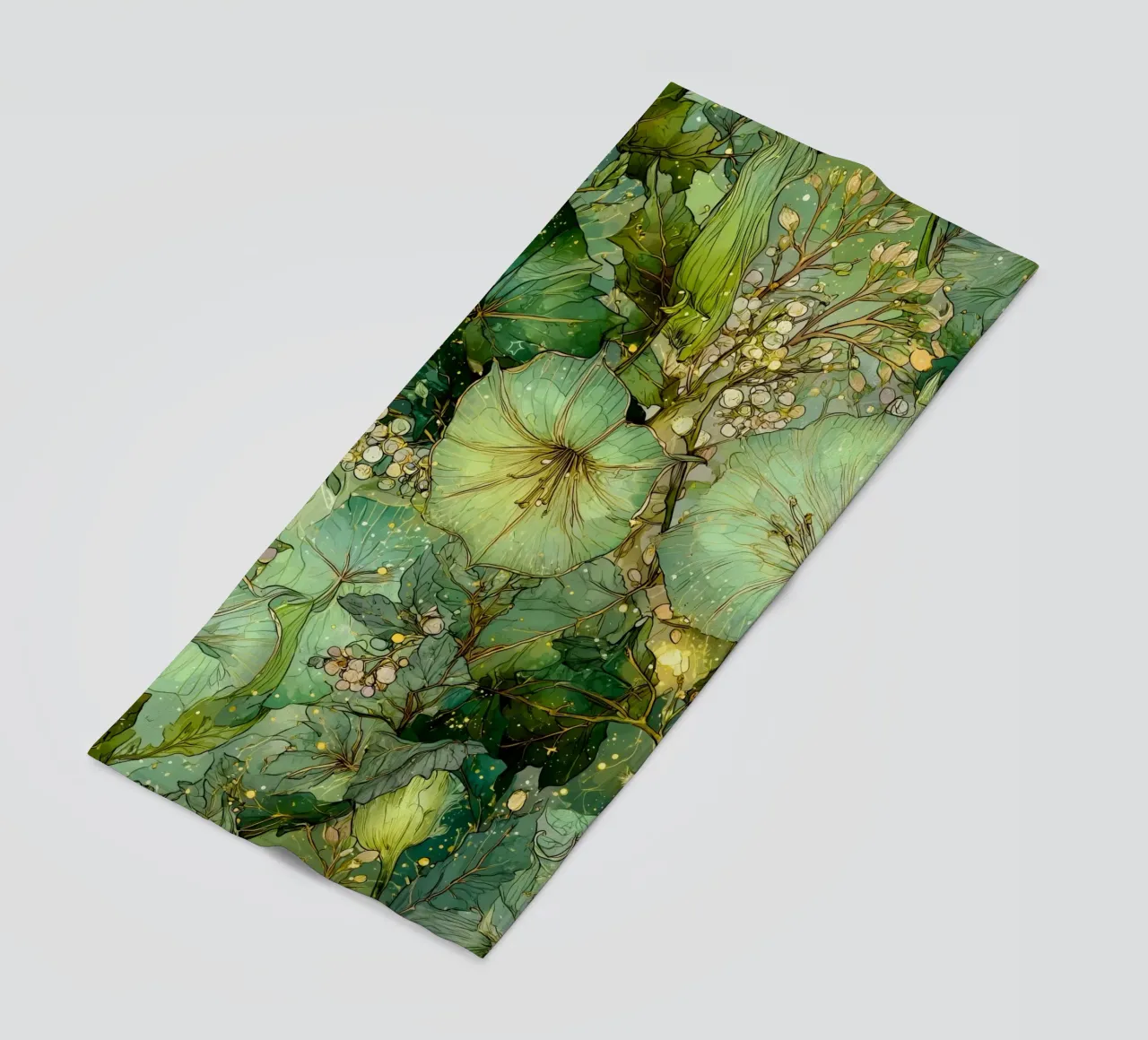 Fiori verdi telo mare da Justyna Jaszke JBJart