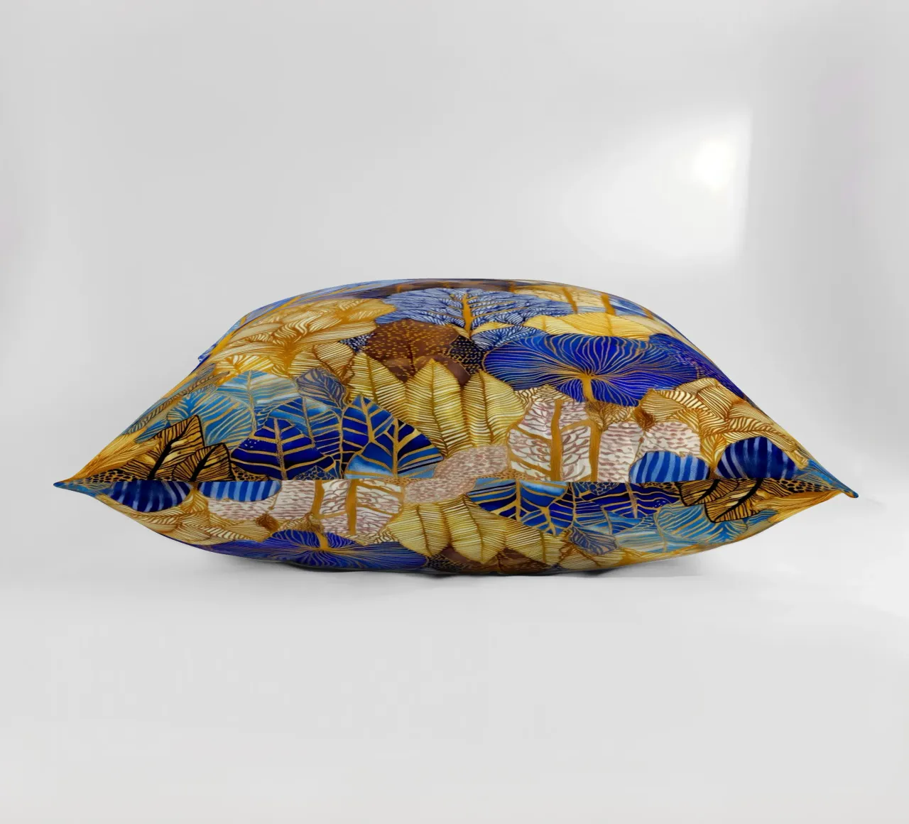 Foresta blu e oro cuscino da Justyna Jaszke JBJart