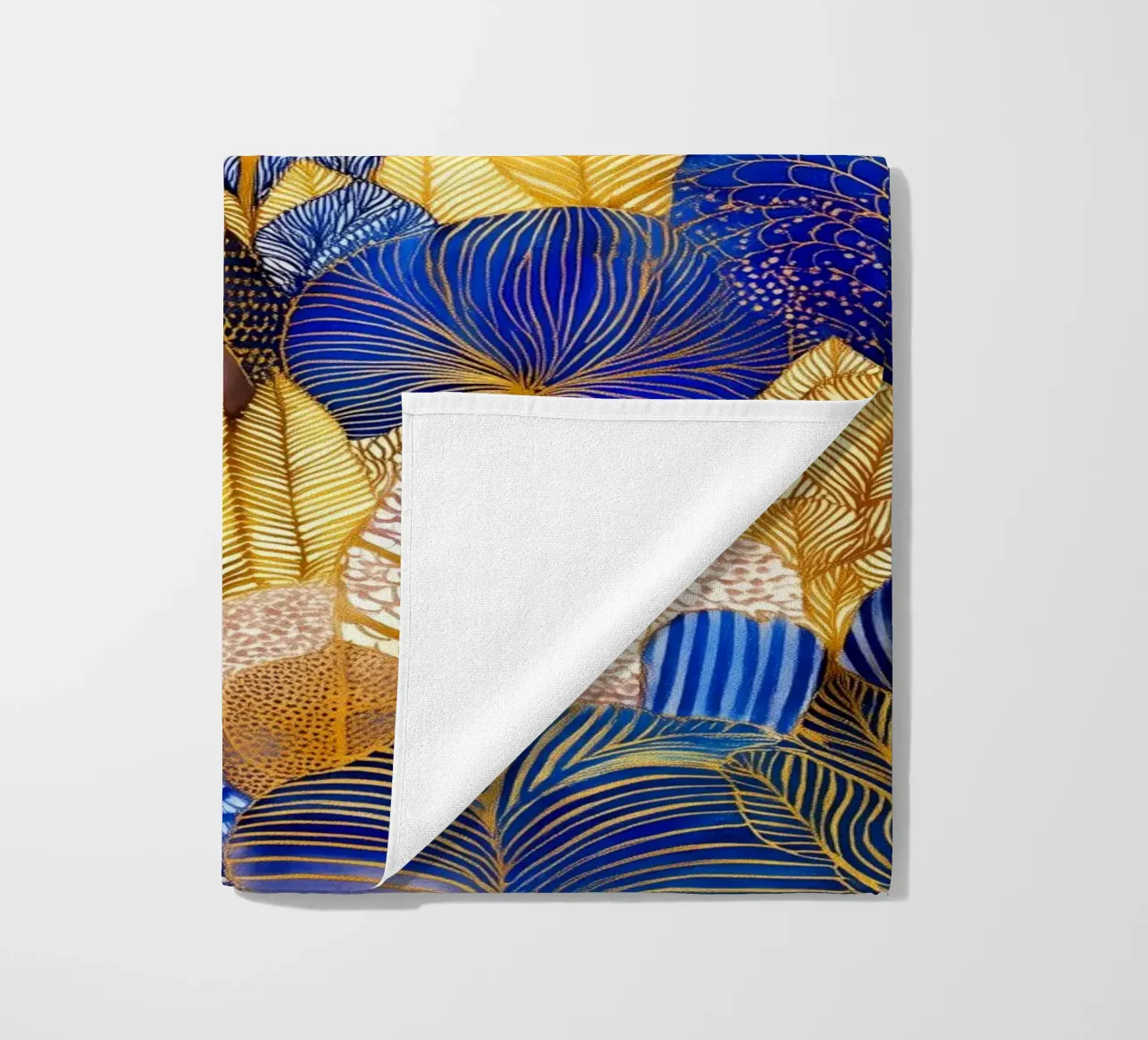 Foresta blu e oro telo mare da Justyna Jaszke JBJart