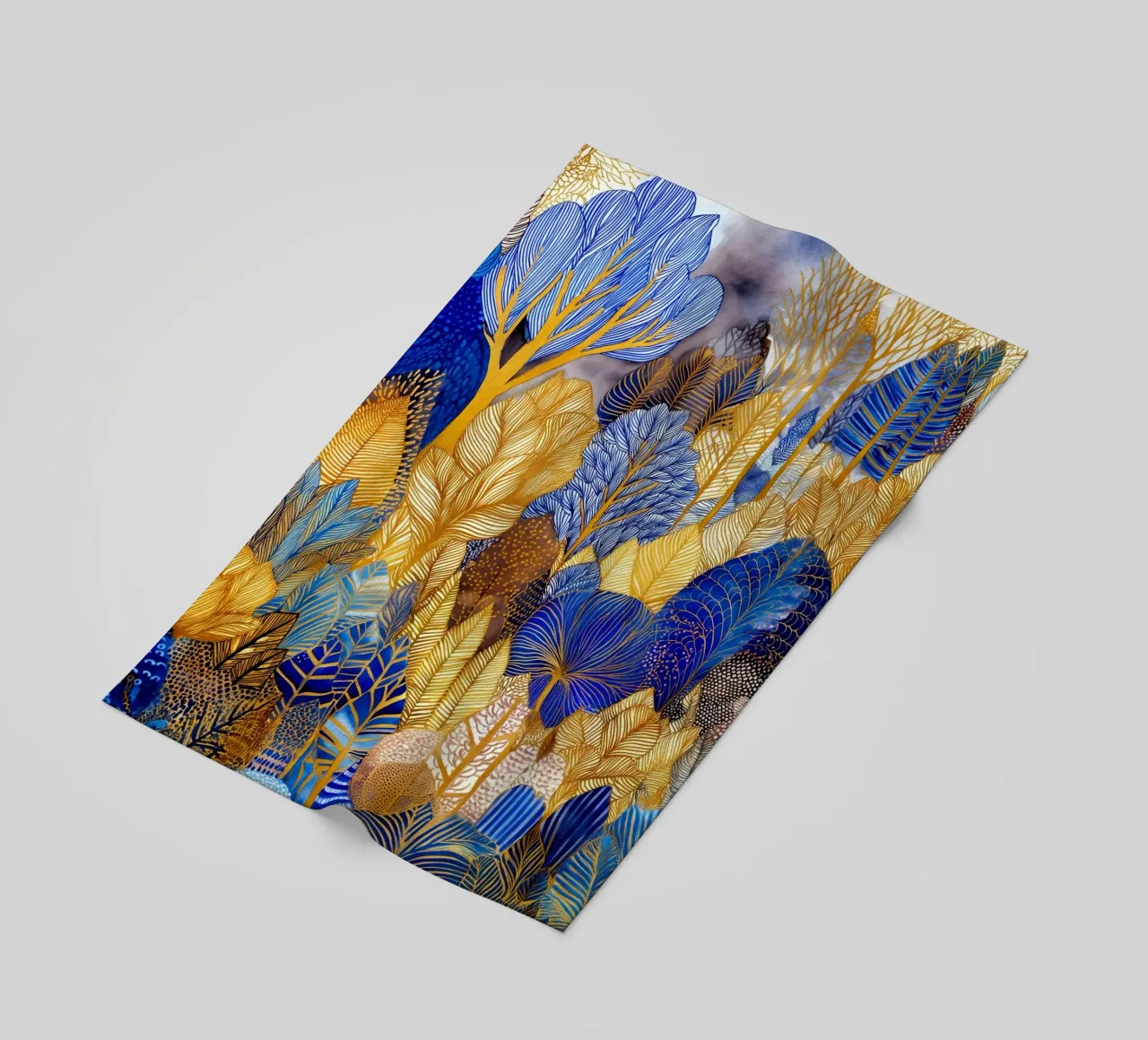 Foresta blu e oro telo mare da Justyna Jaszke JBJart