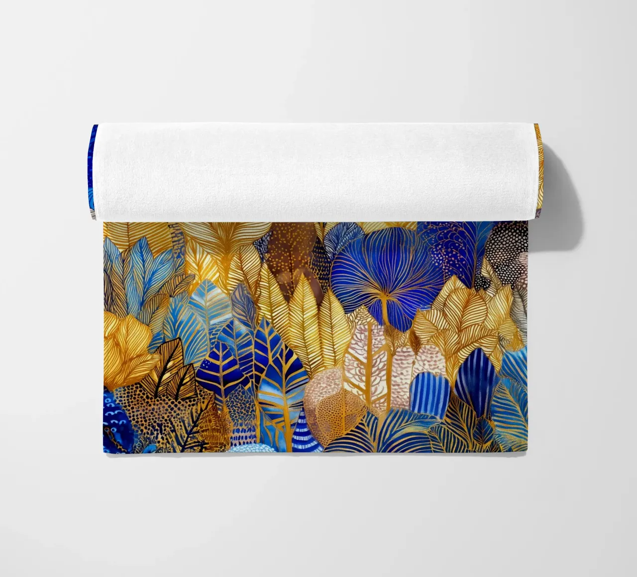 Foresta blu e oro telo mare da Justyna Jaszke JBJart