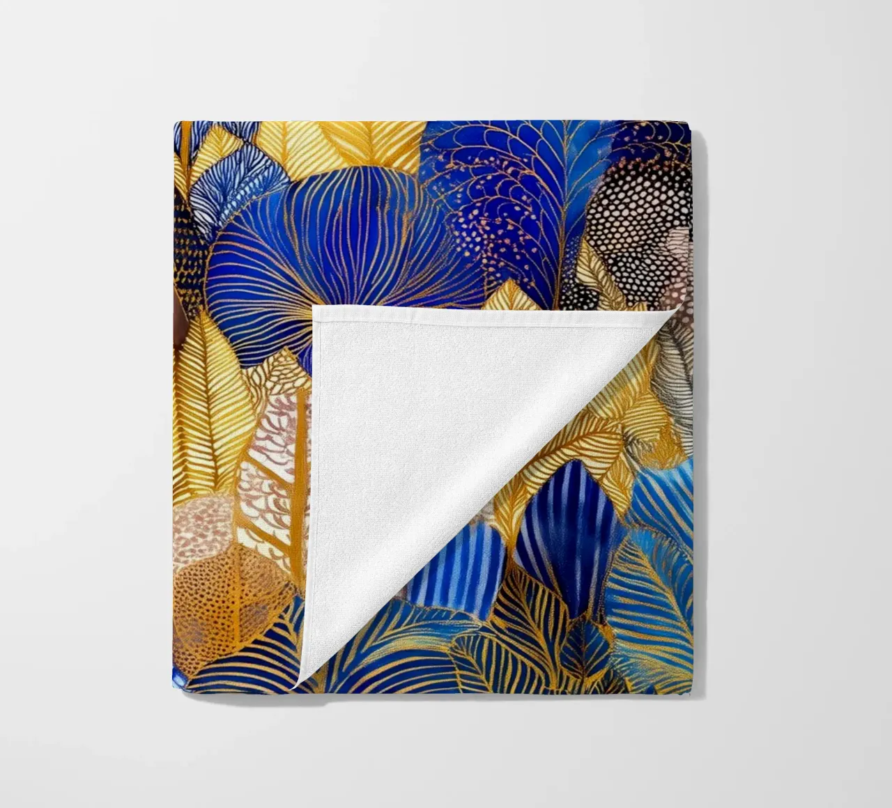 Foresta blu e oro telo mare da Justyna Jaszke JBJart