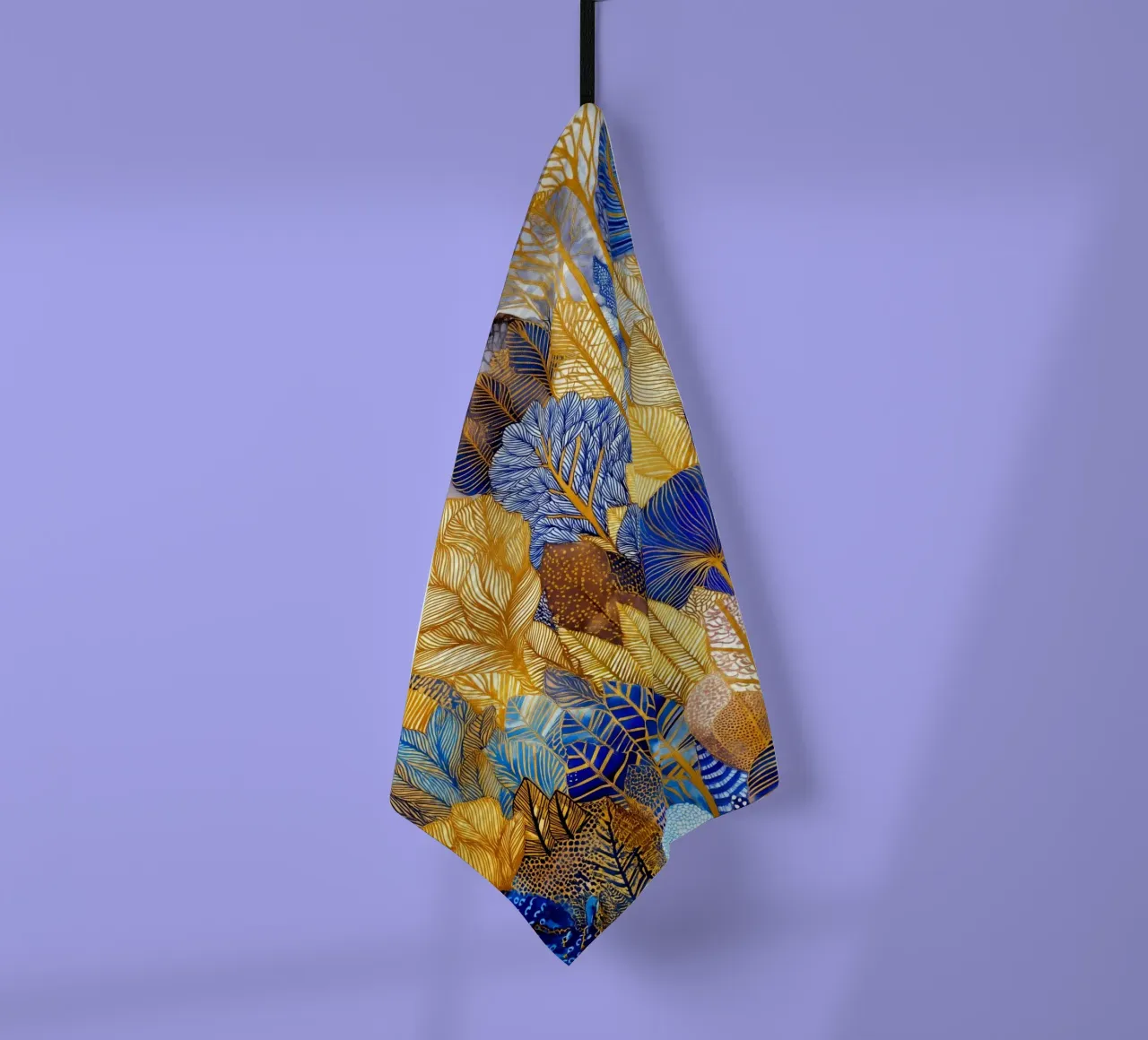 Foresta blu e oro canovaccio da cucina da Justyna Jaszke JBJart