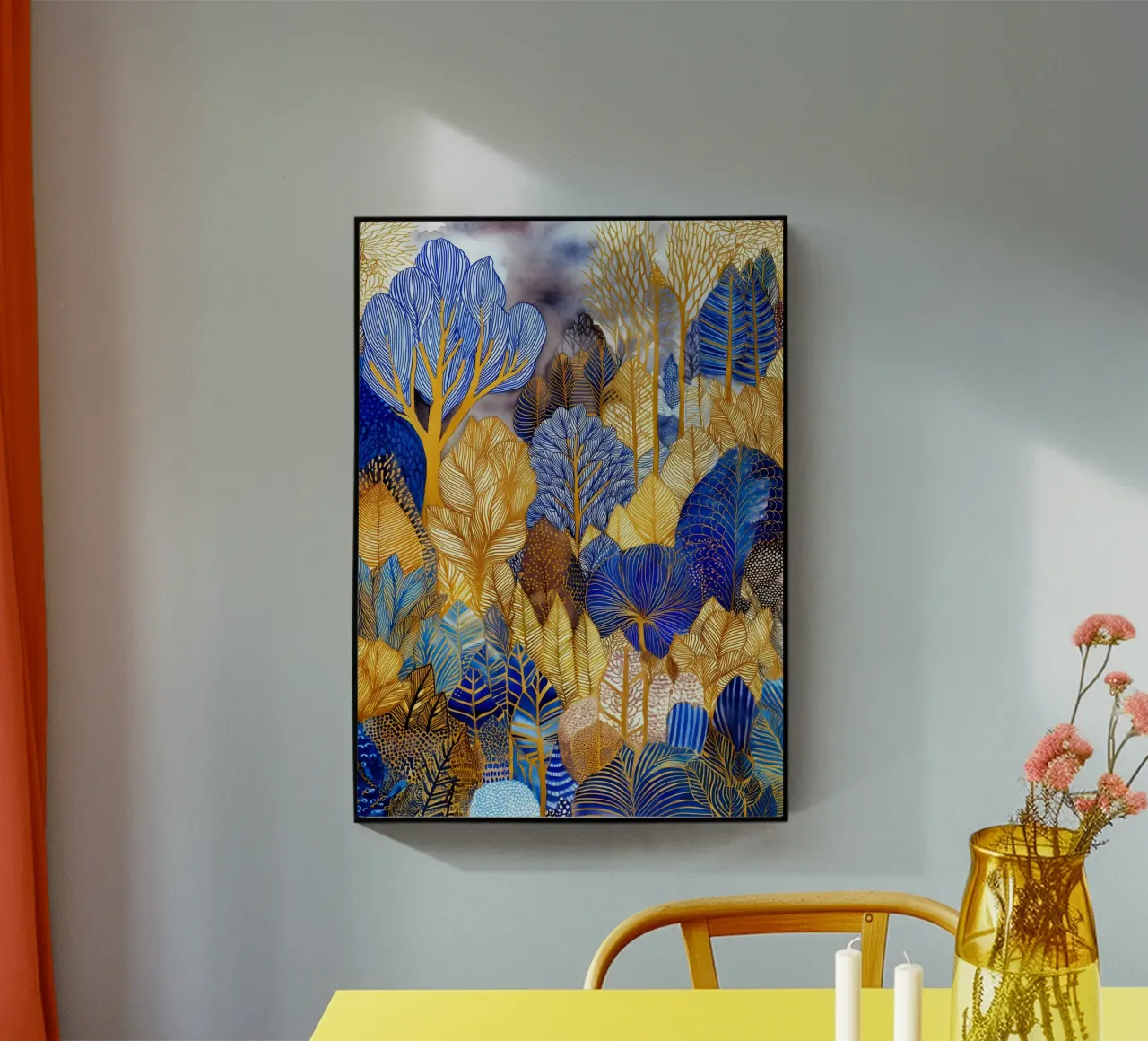 Foresta blu e oro plexiglass da Justyna Jaszke JBJart