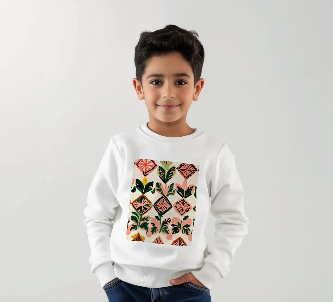 Azulejos y botánicos sudadera para niño de 83oranges