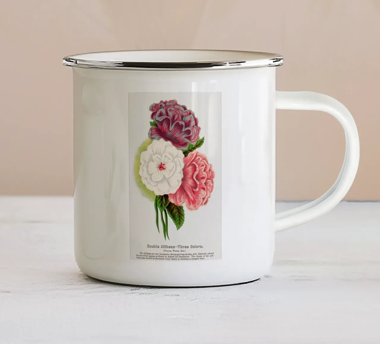 Double Althea in 3 colors tazza in smalto da vintageshop