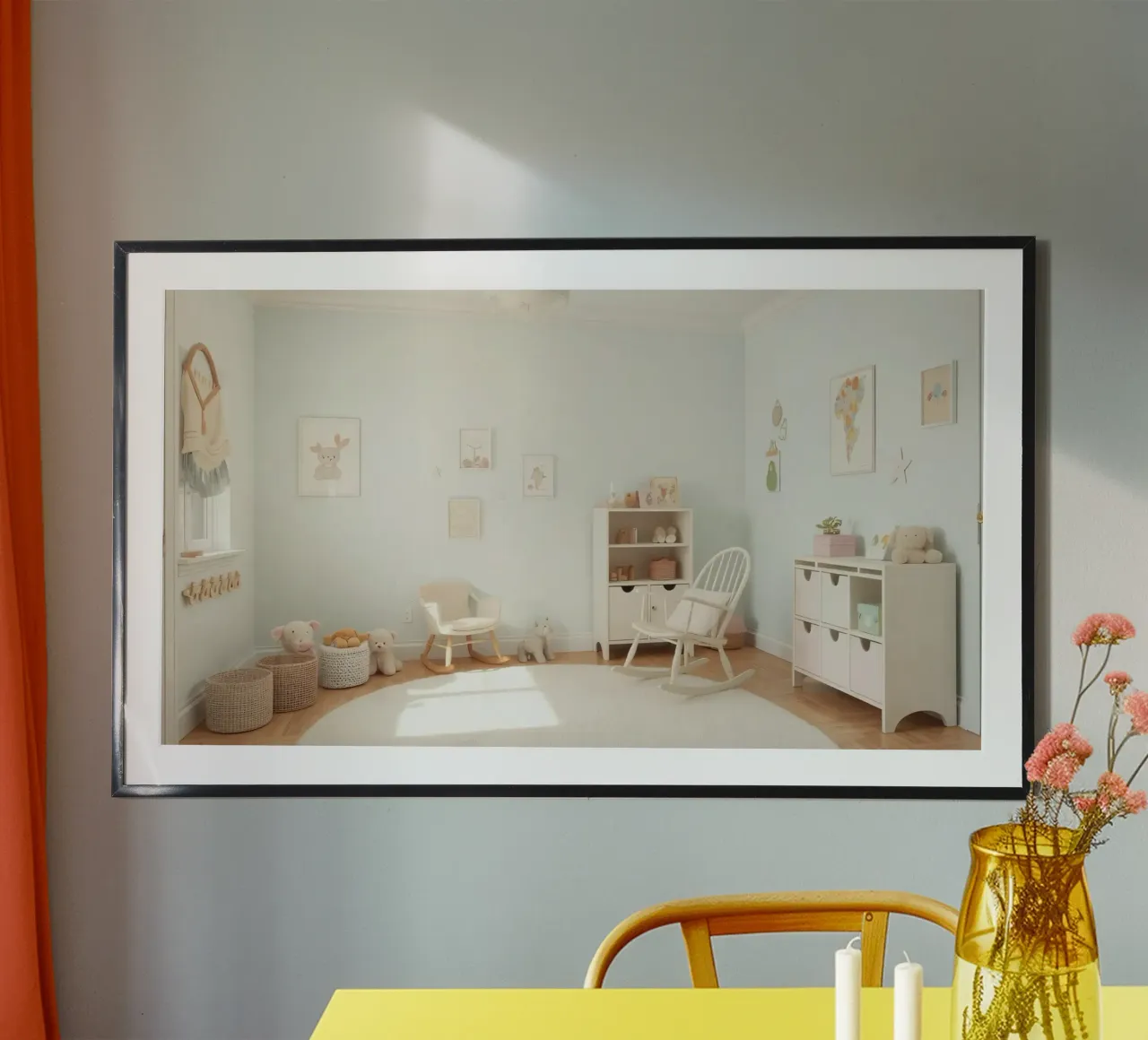 Gezellige en uitnodigende kinderkamer met pasteldecor & speelgoed hahnemühle van DesignDoodle