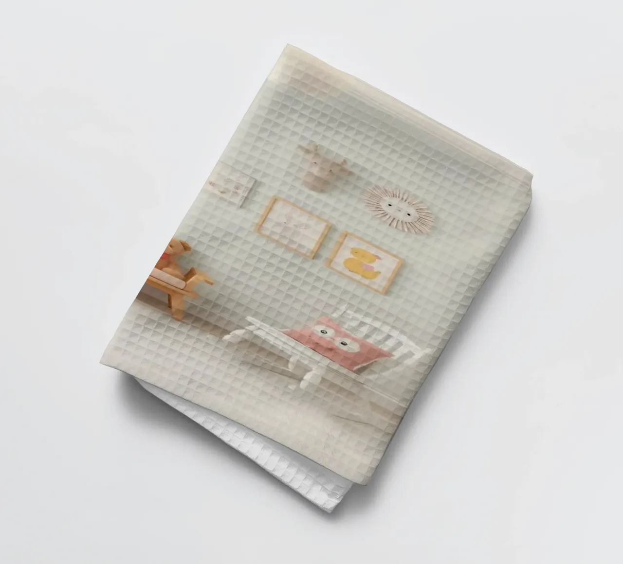 Lichte en gezellige kinderkamer met speelse inrichting en zachte theedoek van DesignDoodle