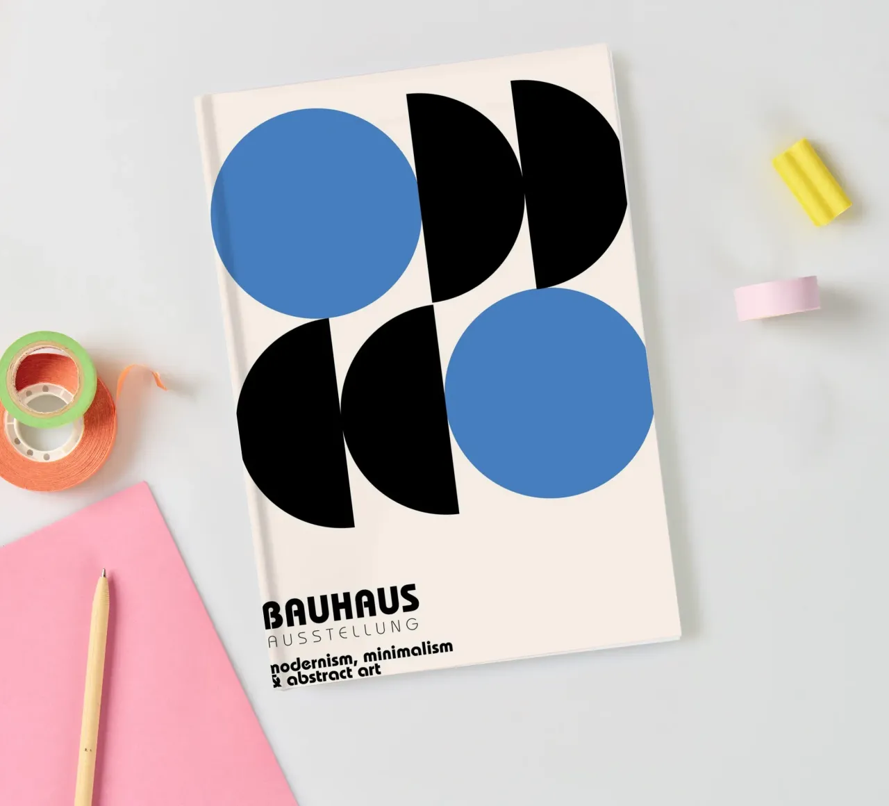 Bauhaus Poster | Modern Art & Minimal Design notebook by Studio Vibe
