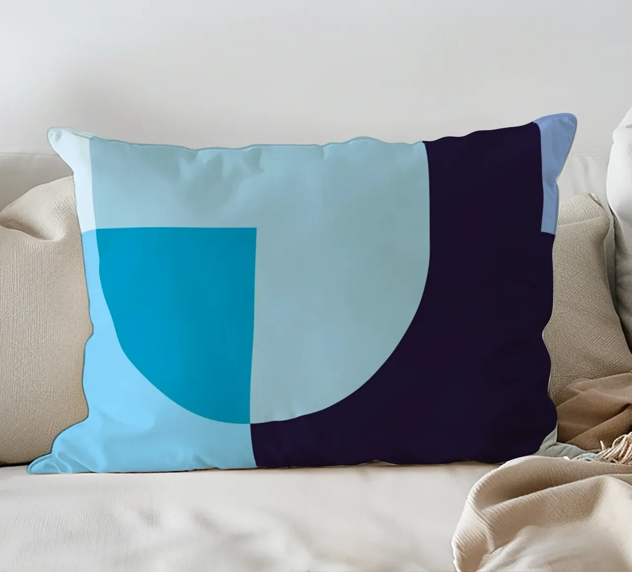 Composizione geometrica in blu cuscino da Studio Vibe