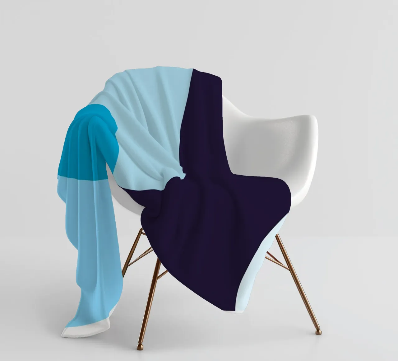 Composizione geometrica in blu coperta in pile da Studio Vibe