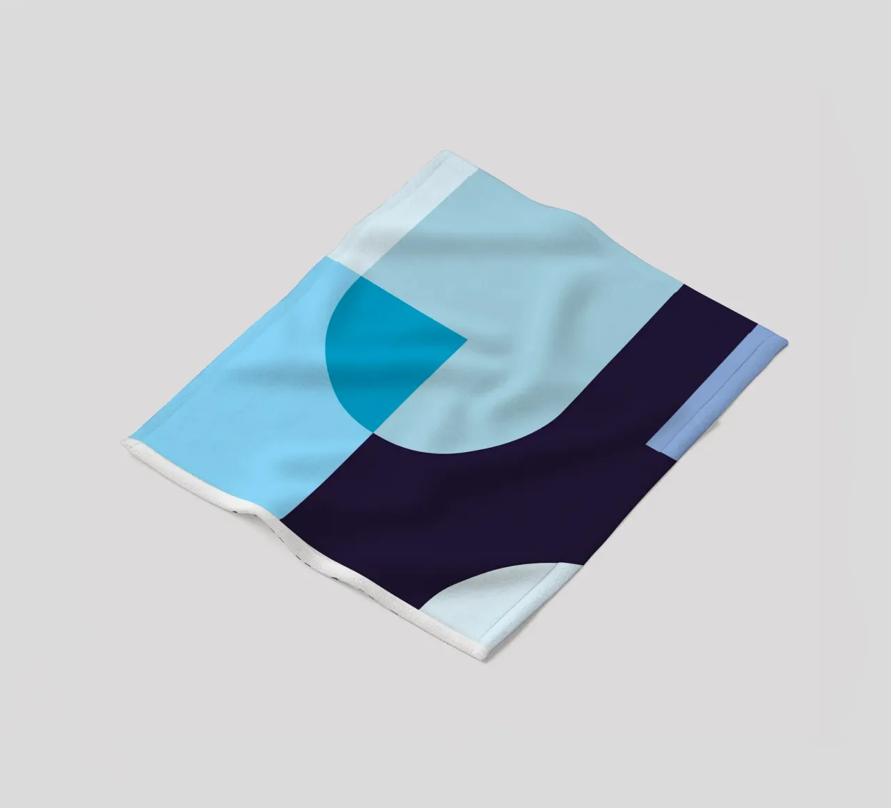 Composizione geometrica in blu coperta in pile da Studio Vibe