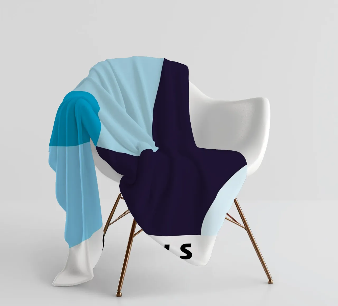 Composizione geometrica in blu coperta in pile da Studio Vibe