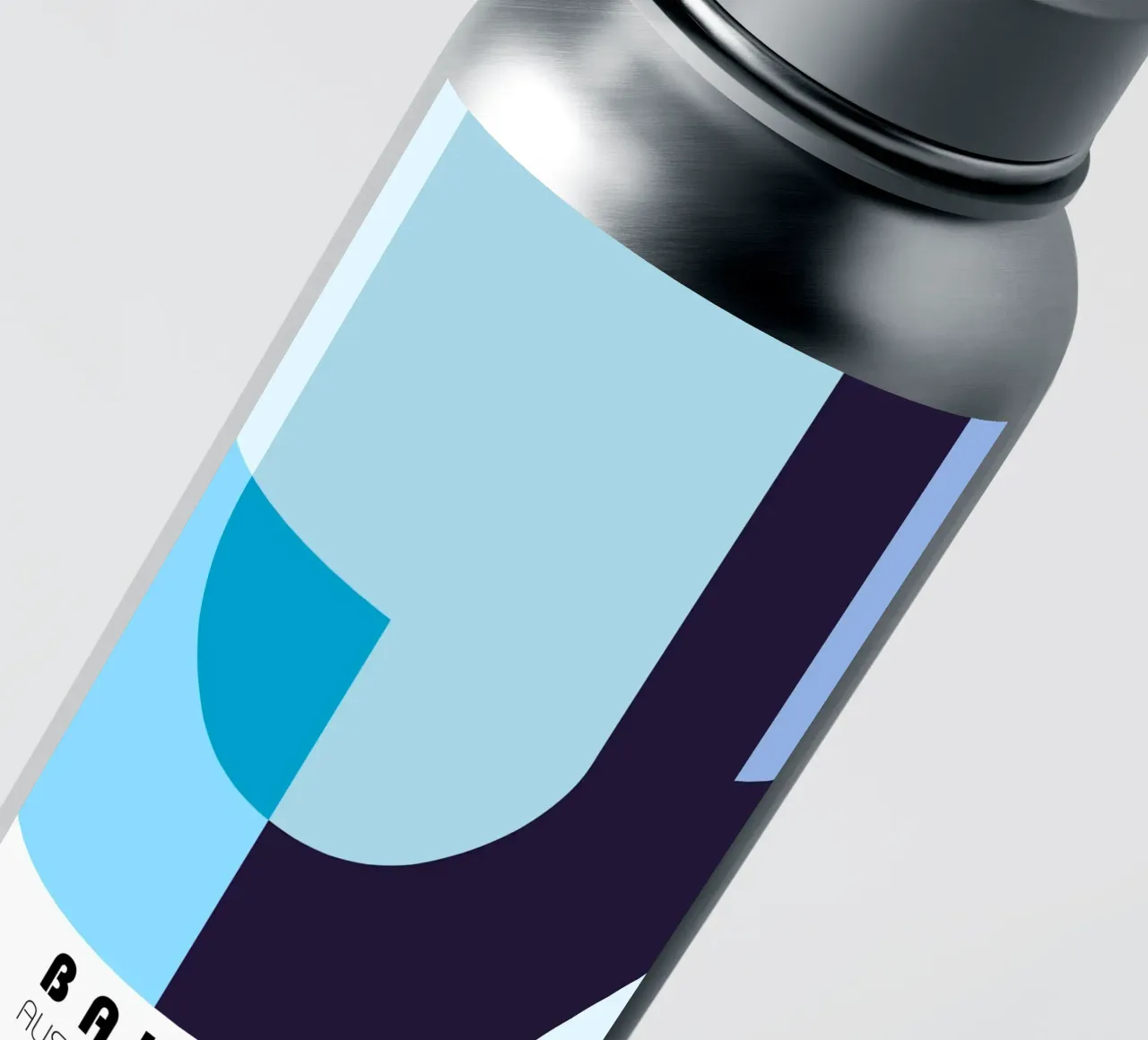 Geometrische compositie in blauw sticker van Studio Vibe