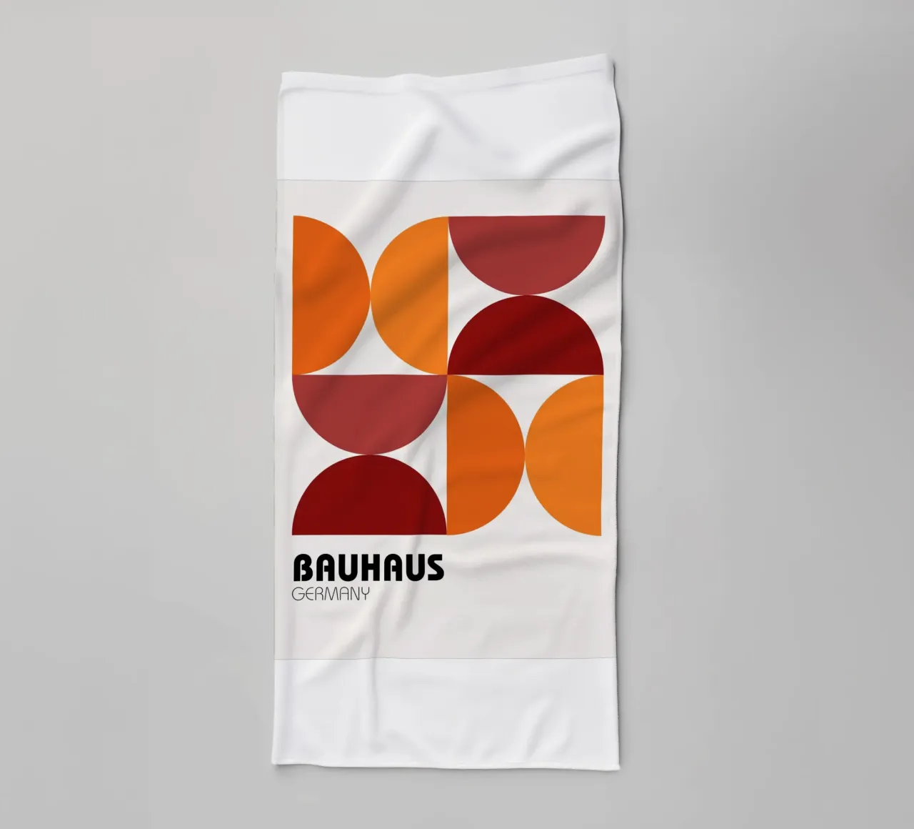 Bauhaus Geometry Orange towel by Studio Vibe