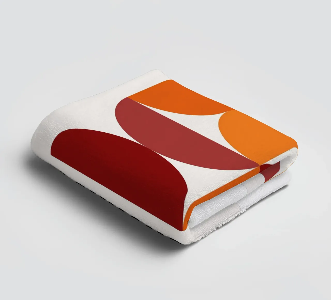 Bauhaus Geometry Orange towel by Studio Vibe