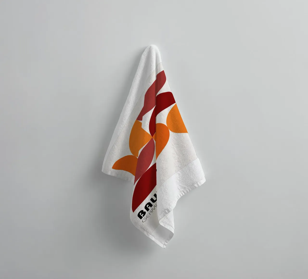 Bauhaus Geometry Orange towel by Studio Vibe