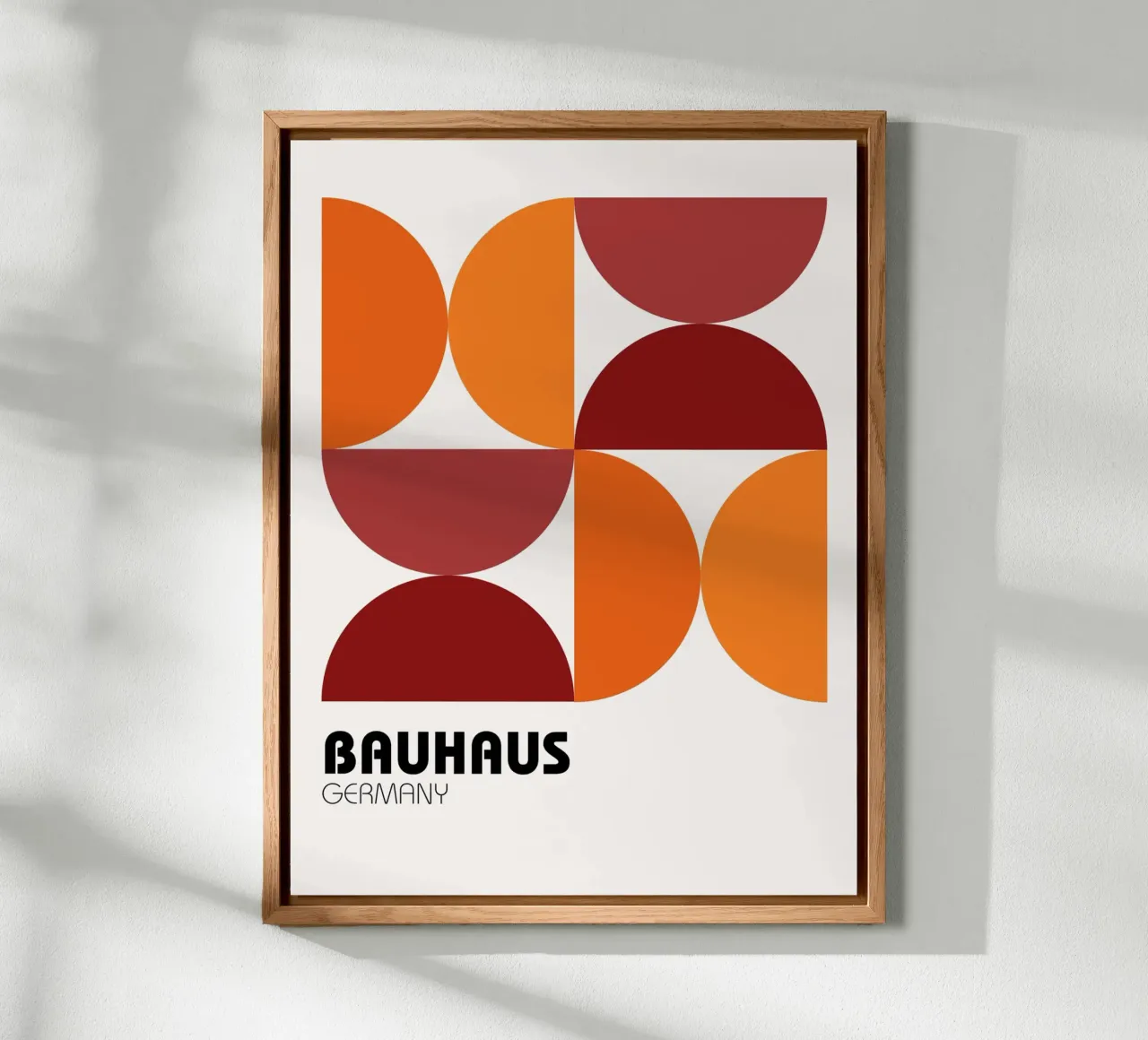 Géométrie Bauhaus Orange alu dibond de Studio Vibe