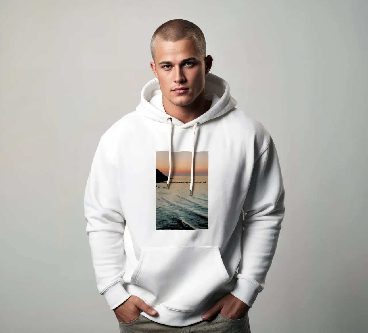 Sundown Seaside felpa con cappuccio da Sebastian Hilgetag
