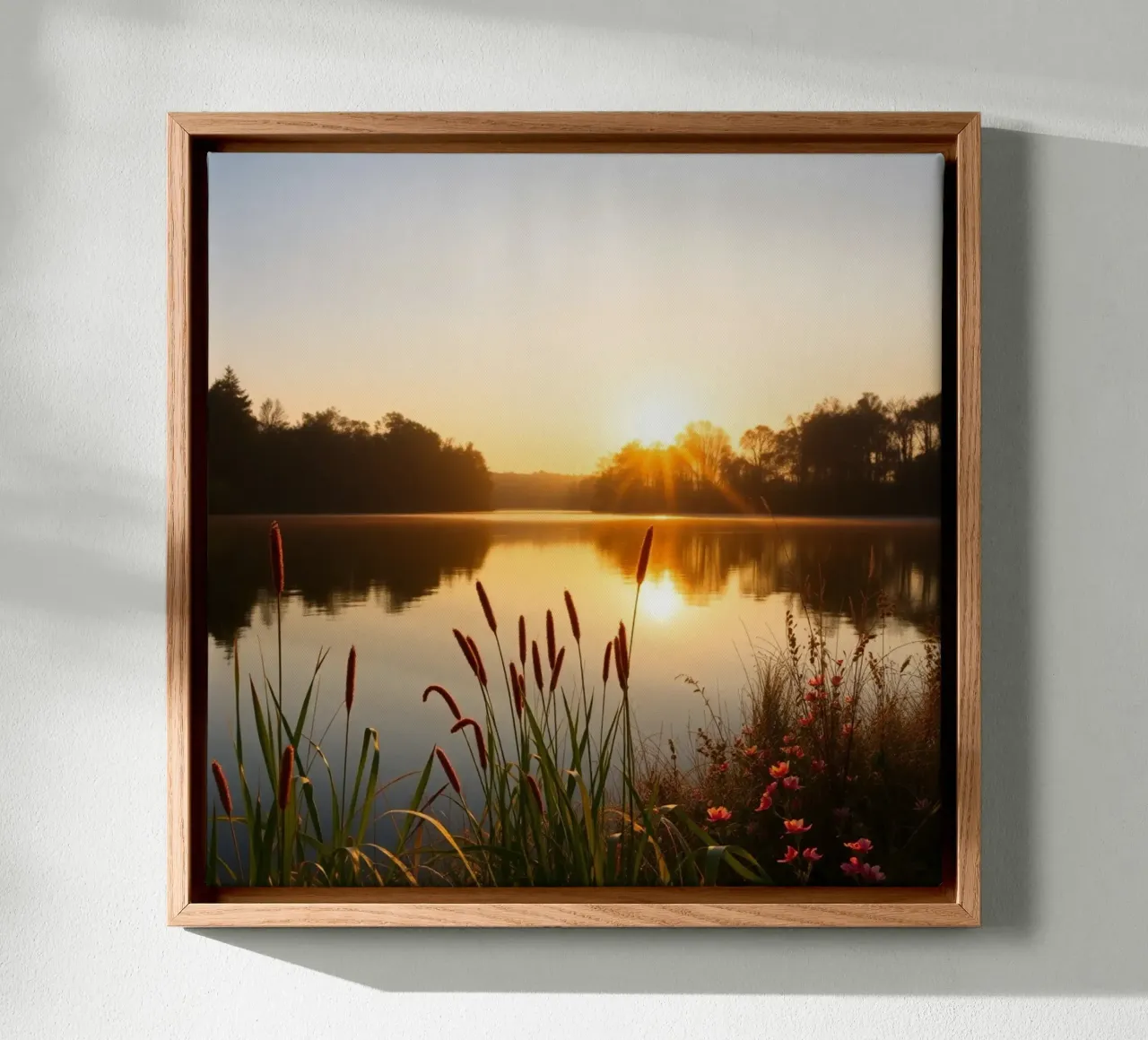Etherisch landschap canvas met Baklijst van PhotoVibe Decor