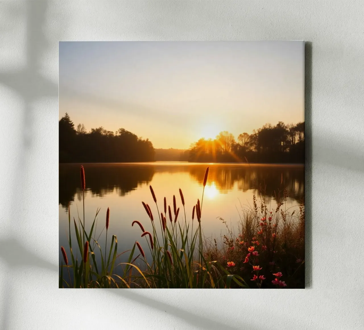 Etherisch landschap canvas met Baklijst van PhotoVibe Decor