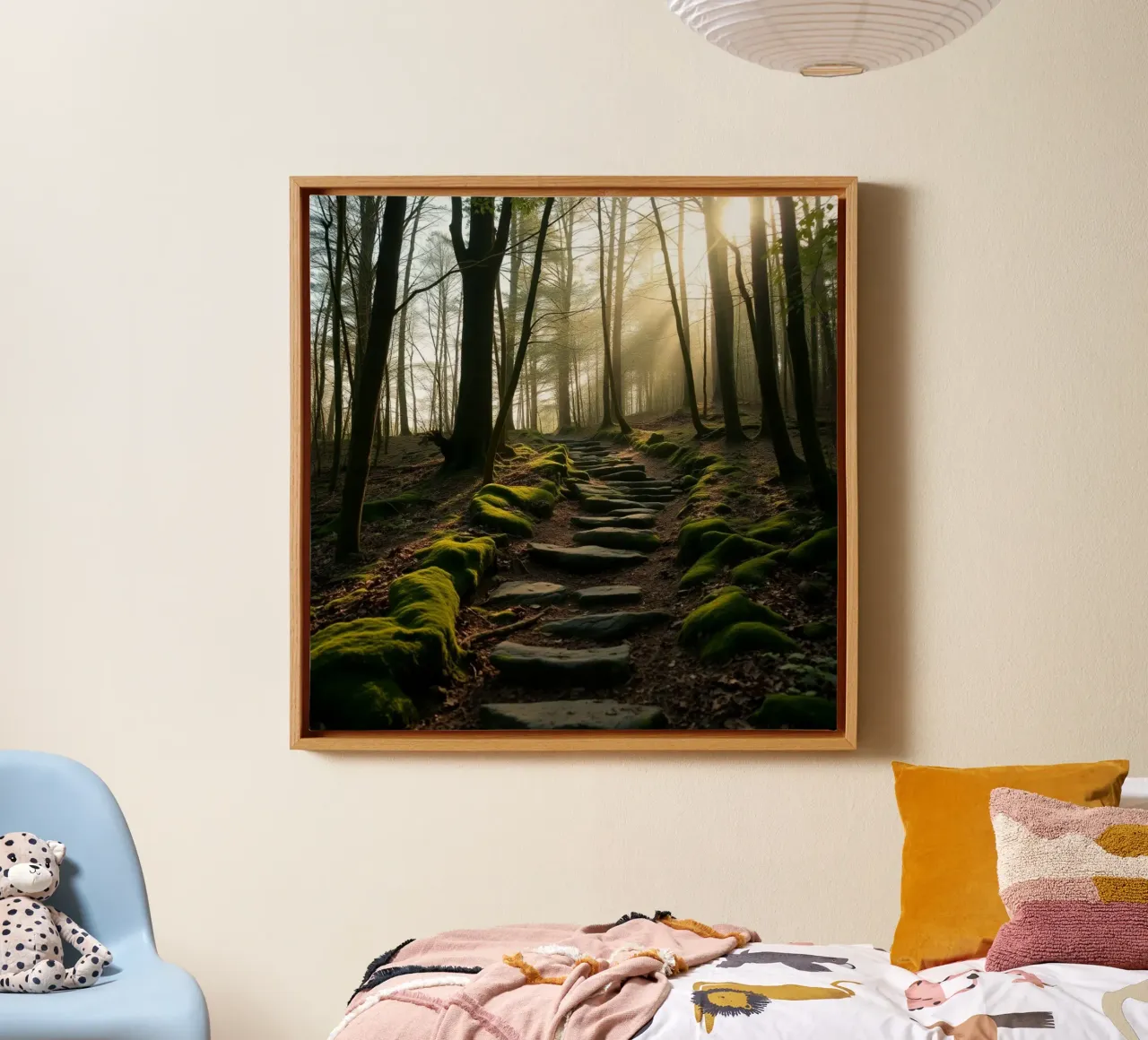Etherisch landschap canvas met Baklijst van PhotoVibe Decor