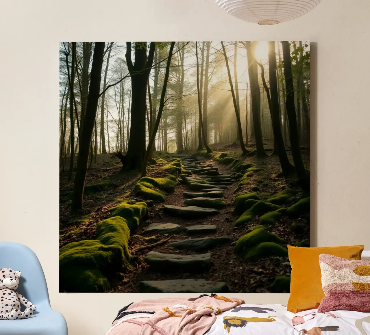 Etherisch landschap canvas met Baklijst van PhotoVibe Decor
