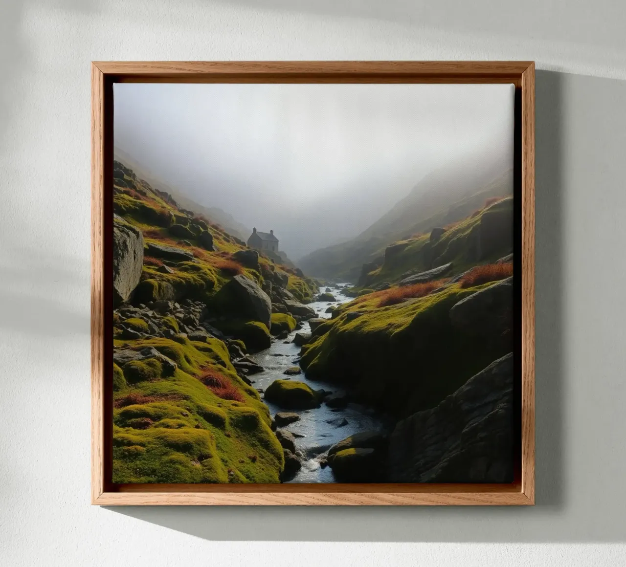 Etherisch landschap canvas met Baklijst van PhotoVibe Decor