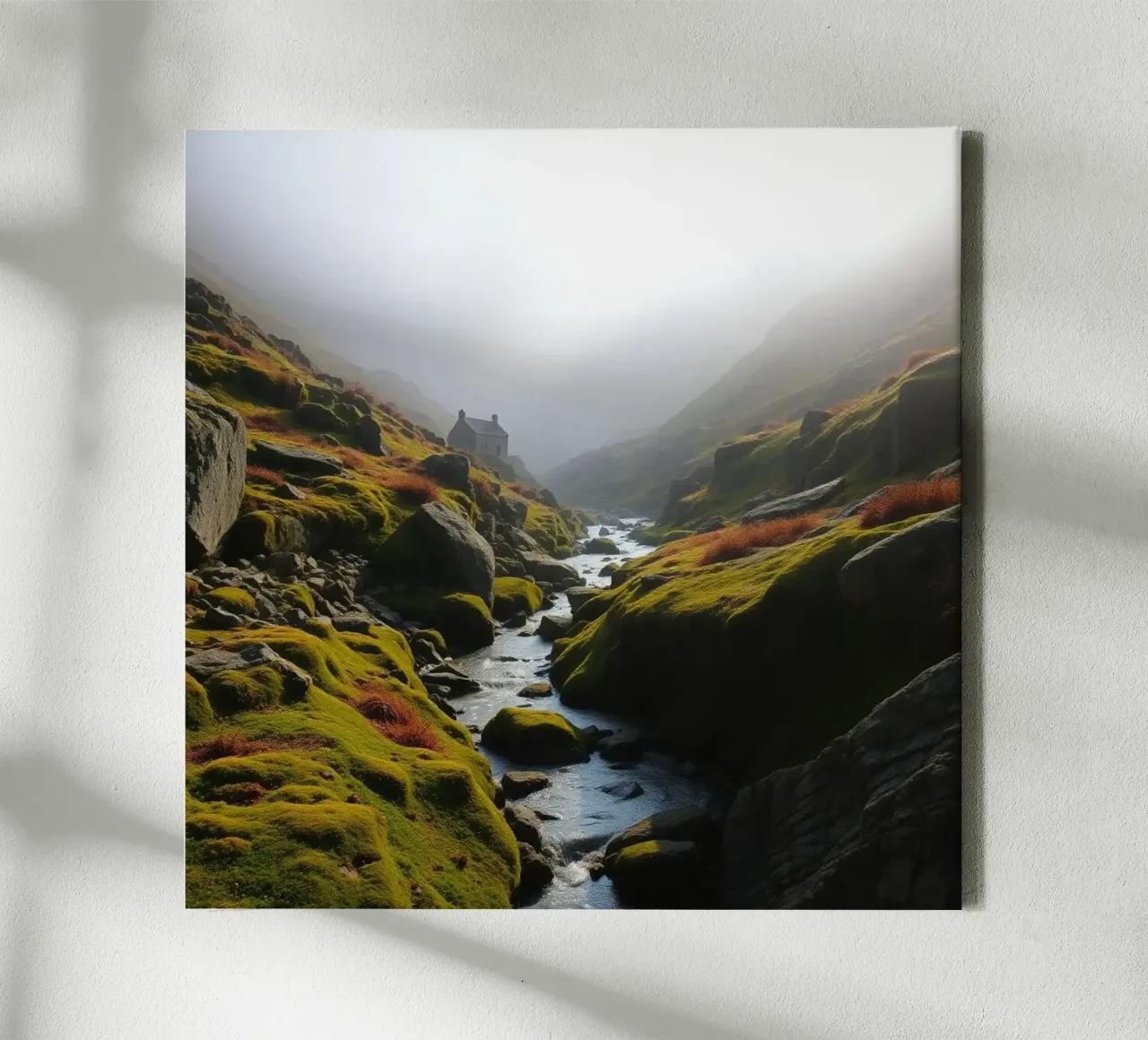 Etherisch landschap canvas met Baklijst van PhotoVibe Decor