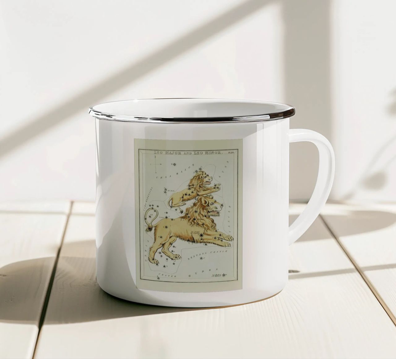 Leo Major and Leo Minor tazza in smalto da Vintage by JUNIQE