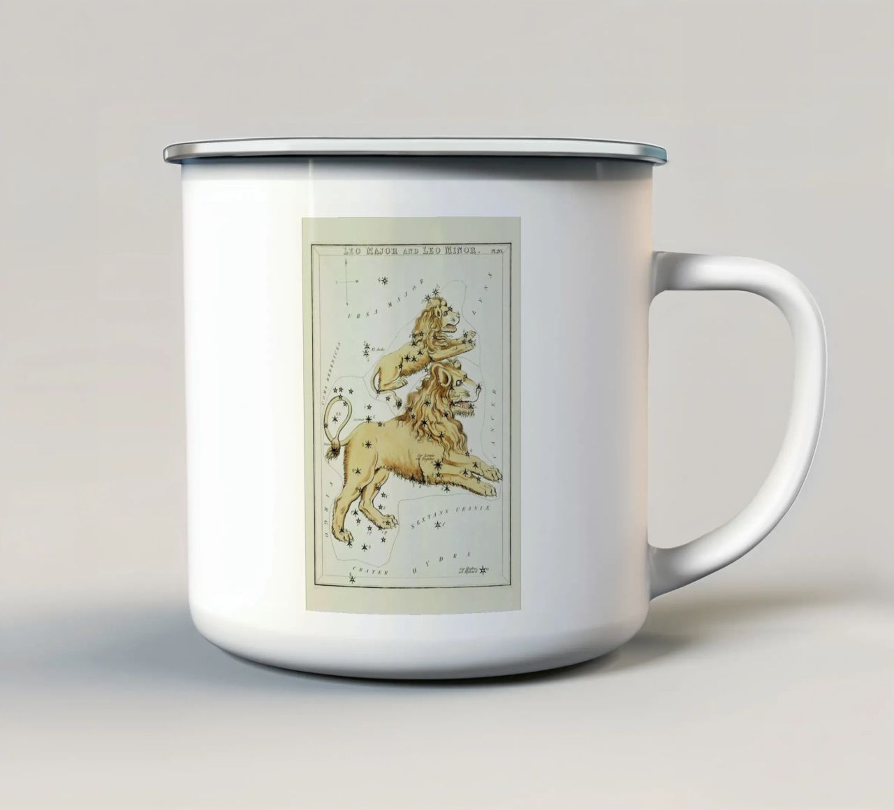 Leo Major and Leo Minor tazza in smalto da Vintage by JUNIQE