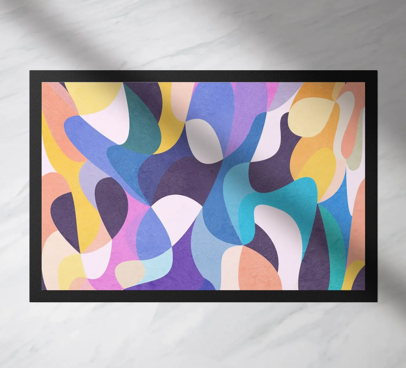 Flowing State doormat by Abstract Joy