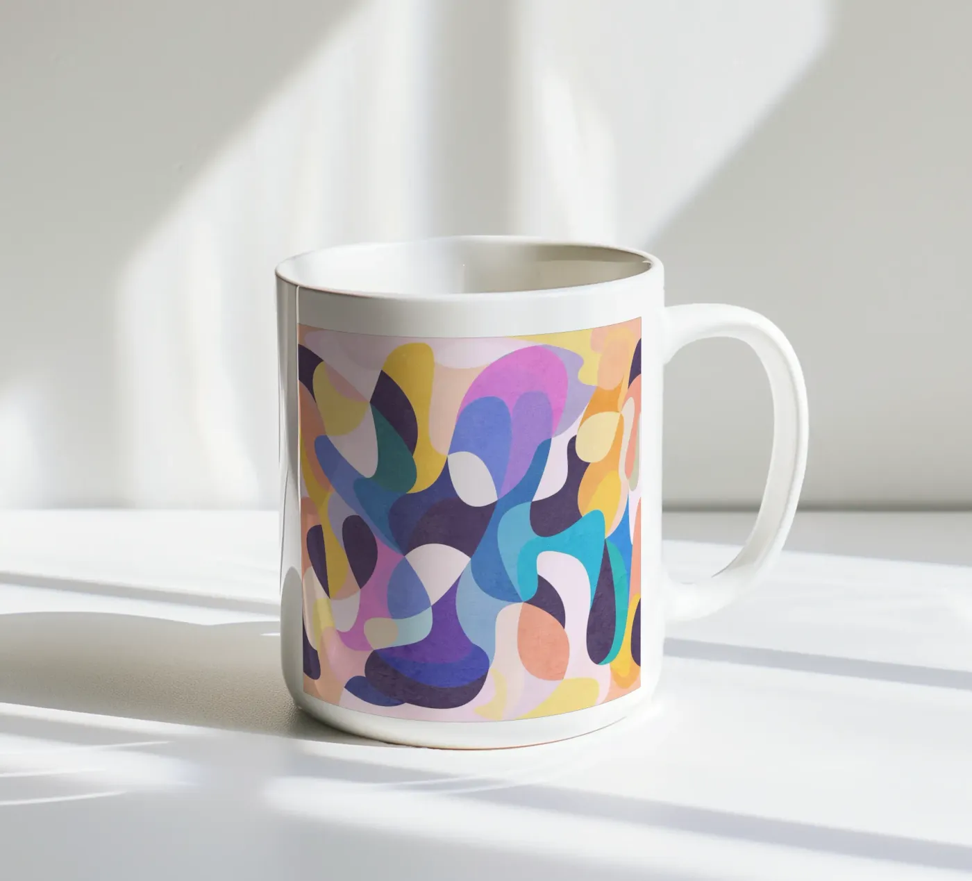 Flowing State ceramic mug by Abstract Joy