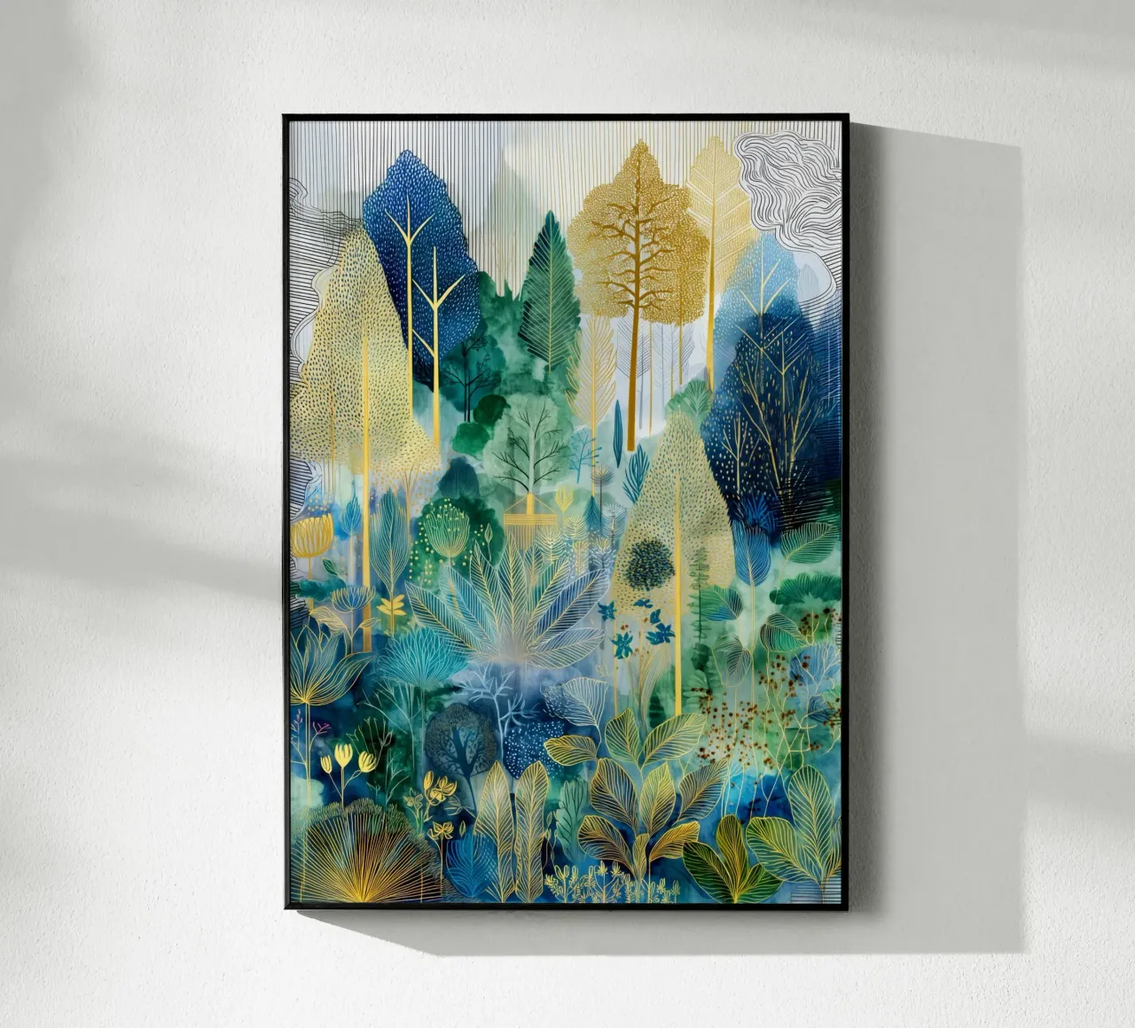 Foresta blu e verde plexiglass da Justyna Jaszke JBJart