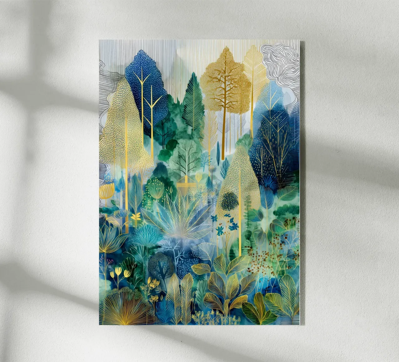 Foresta blu e verde plexiglass da Justyna Jaszke JBJart