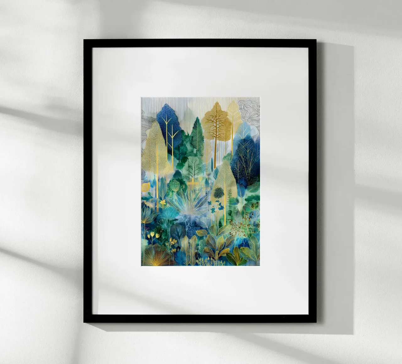 Foresta blu e verde poster da Justyna Jaszke JBJart